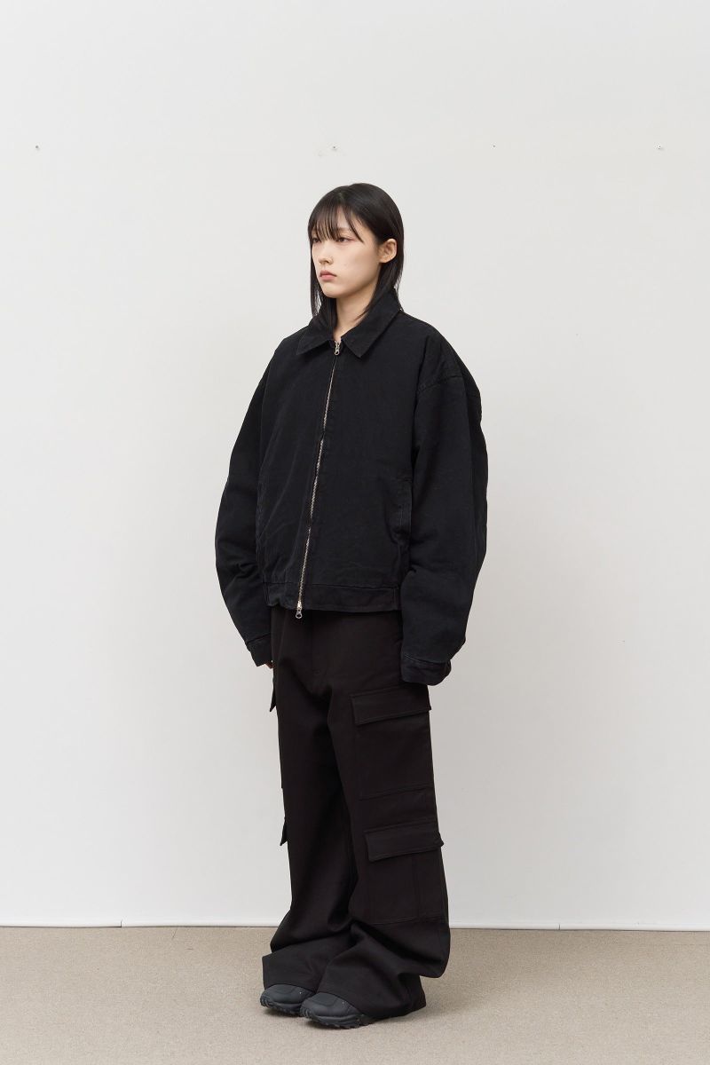 ミッキーカチオンウォッシュ加工ブルゾン