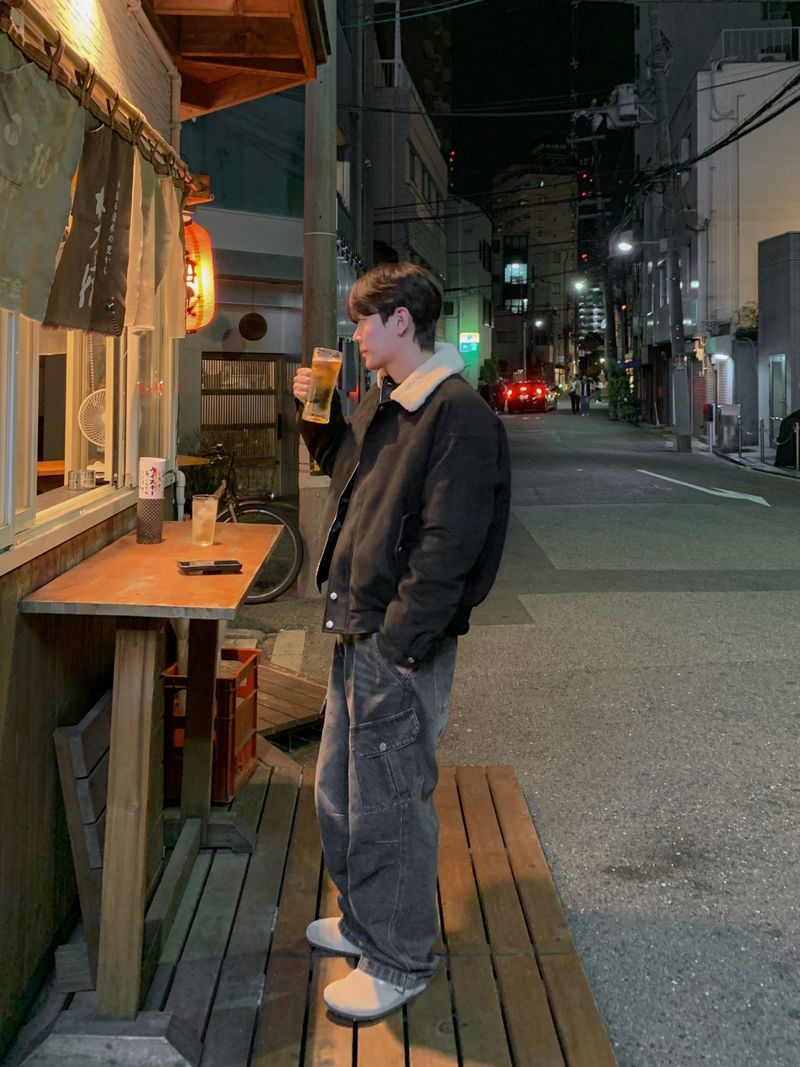 Tachi washed cargo denim pants