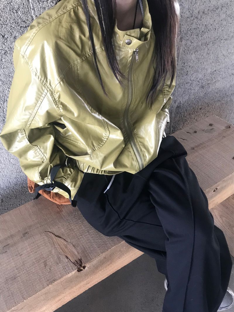Sewing two-way leather jacket