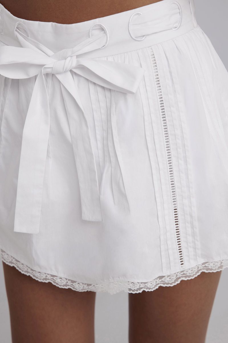 Sheer Romance Signature Skirt, White