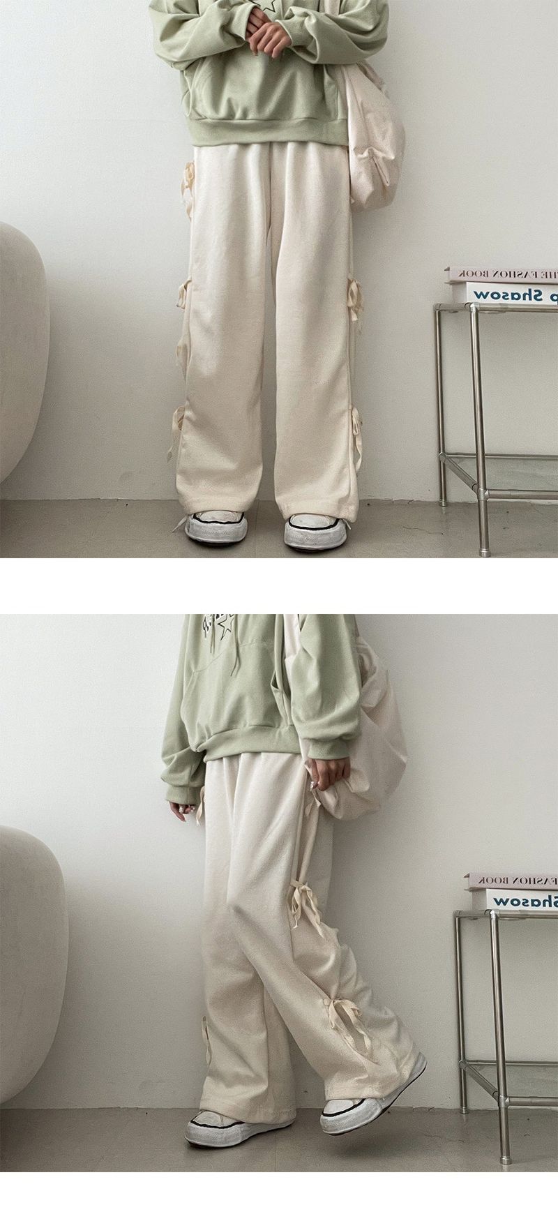 Deliluv Side Ribbon Banding Sweat Pants