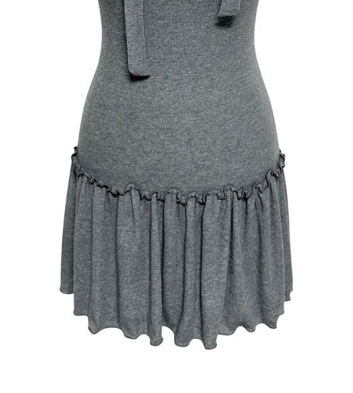Tiz Button Ruffle Layered Sleeveless Scarf Set