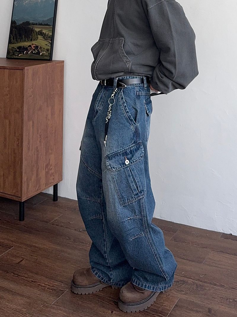 Glide Wide Cargo Denim (3color) (No.1007)