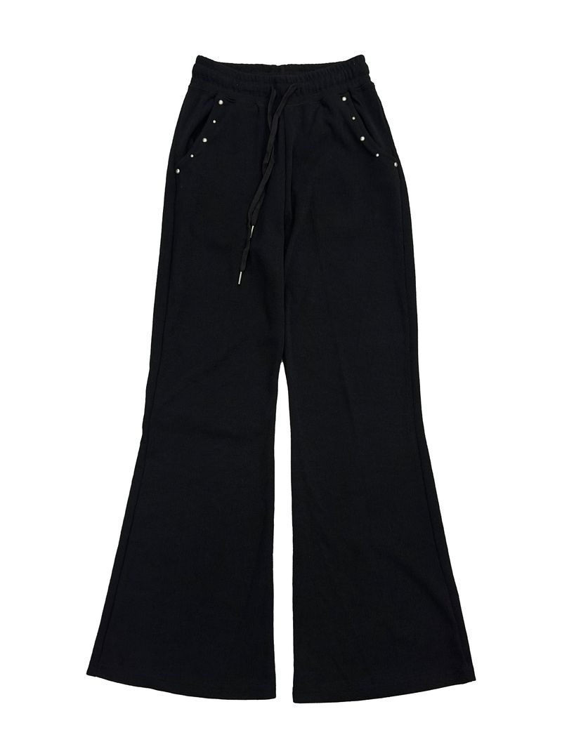 line stud bootcut pants (2color)