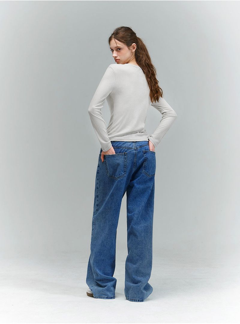 SLIP SHEER WAVE LONGSLEEVE [WHITE]