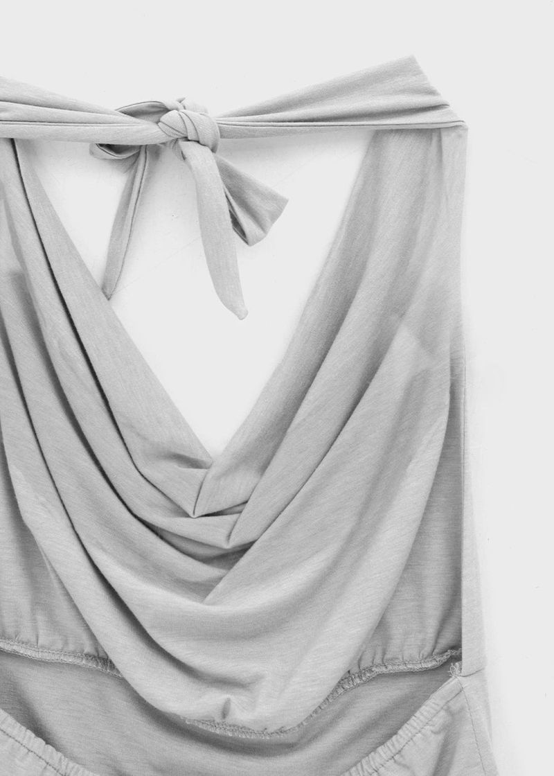 [MADE] Kusha Cowl-Neck Halter Sleeveless Top