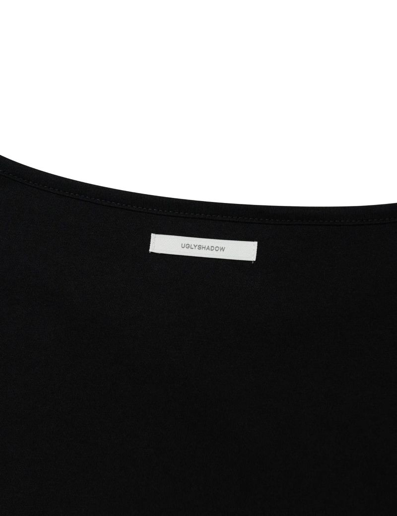 PLACKET RIBBED T-SHIRT(BLACK)