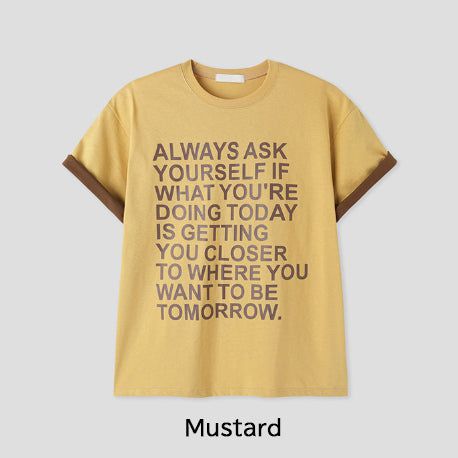 ウェルドーン レタリング カラー マッチング ショート スリーブ Tシャツ