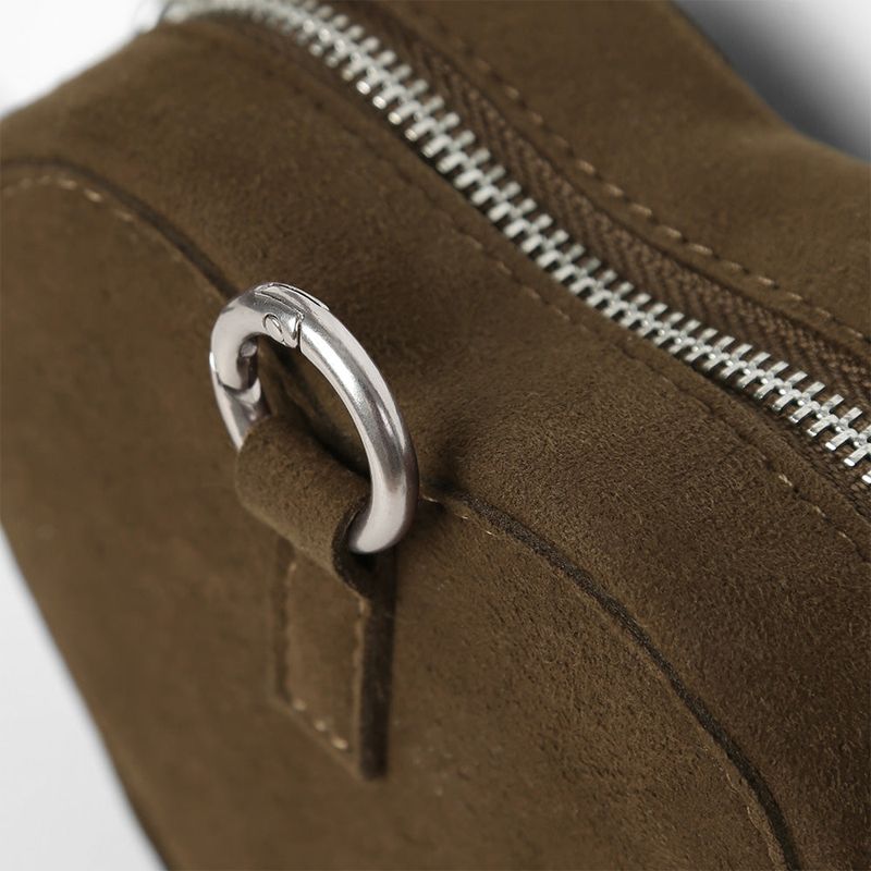 HEART SUEDE MINI BAG (BROWN)