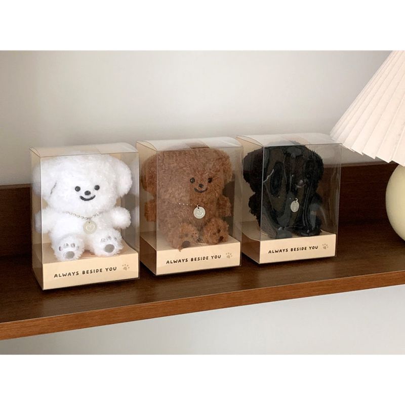 Plush Poodle Puppy Keychain (Necklace SET)