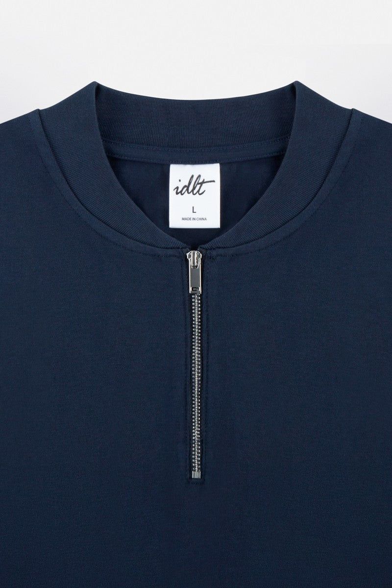 Zip Henley Cotton Tee