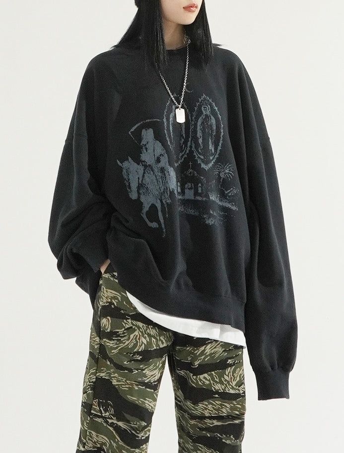 KIXI（キッシー）の「シャドーウォッシュオーバースウェットシャツ（トップス）」