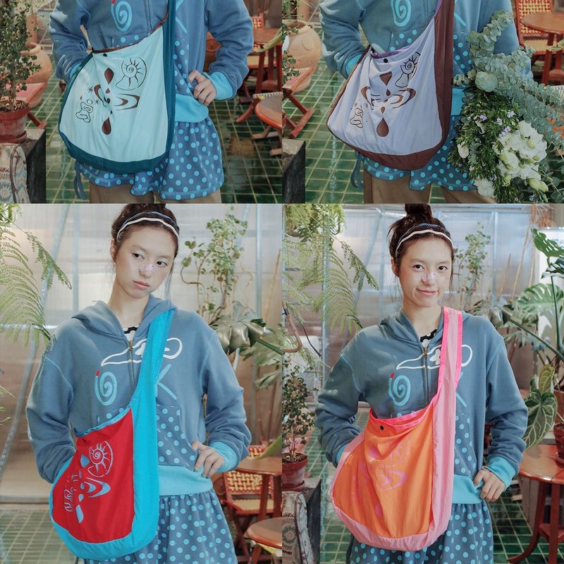 UnsocialNight（アンソーシャルナイト）の「UnsocialNight original literary retro versatile カジュアル イラストプリントワンショルダークロスボディバッグ for women（バッグ）」