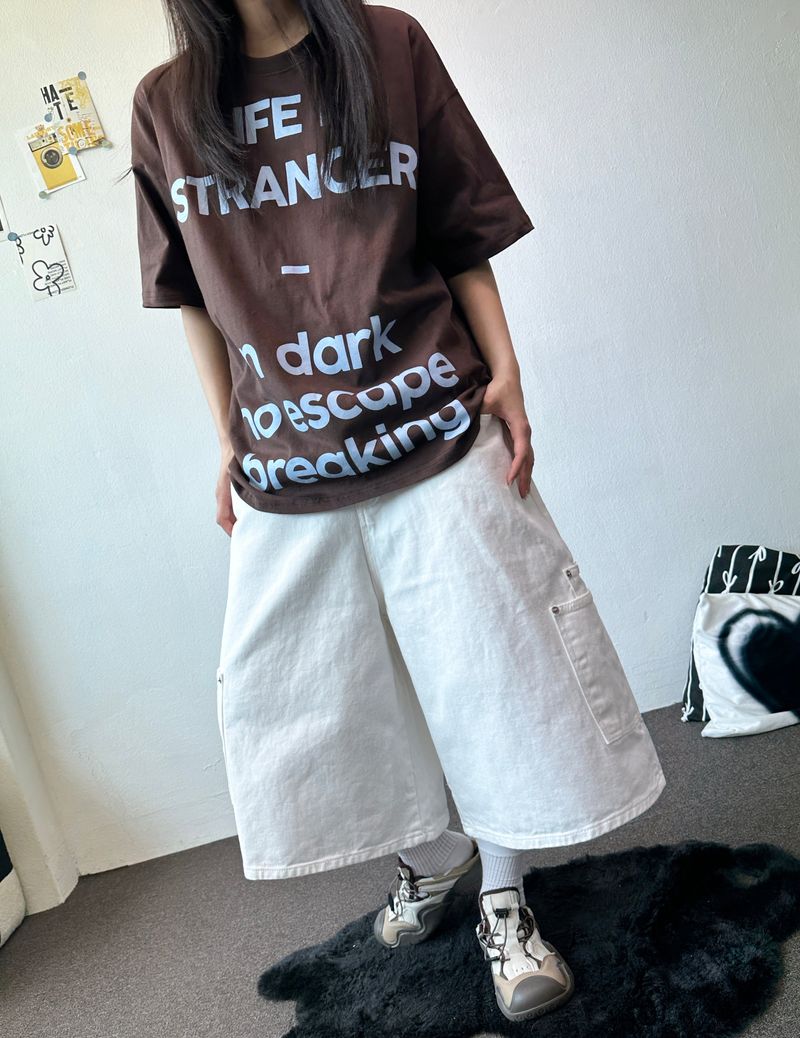 Double Ring Cargo Rivet Cotton Bermuda Shorts 3color