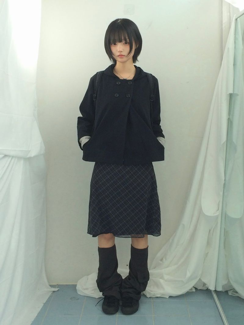 ner.ui.bin(ノエビン)の「Modern Double A-Fit Short Coat(Jackets/Outerwear)」