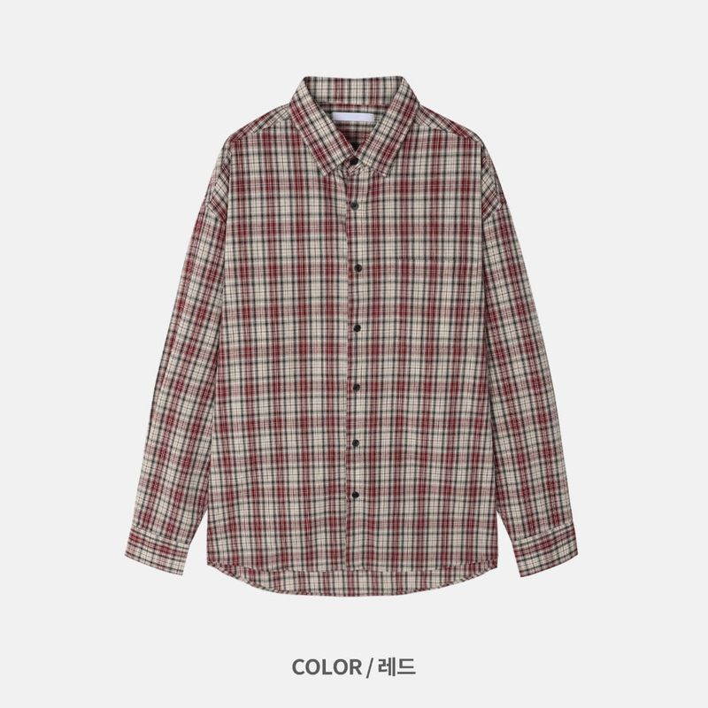 LMN Tommy Classic Oversized Fit Check Shirt (3 colors)
