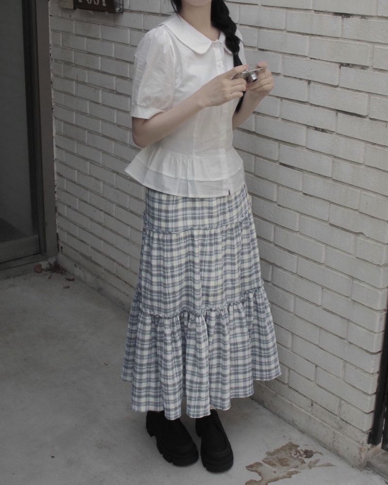papaya frill blouse