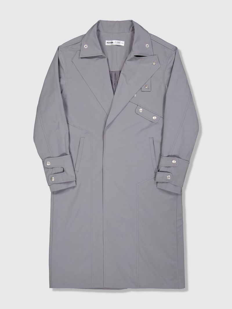 Ghost In The Shell Paneled Trench Coat (Grey)