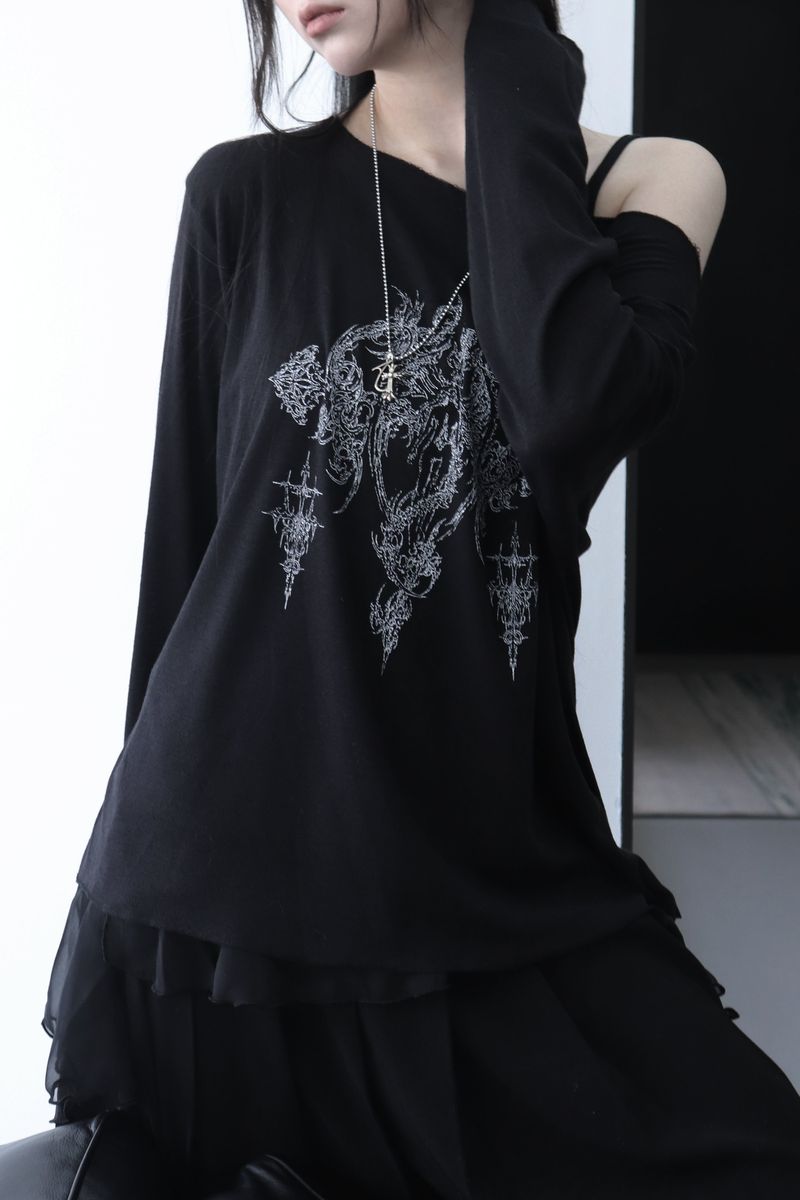 tattoo printing long sleeve T
