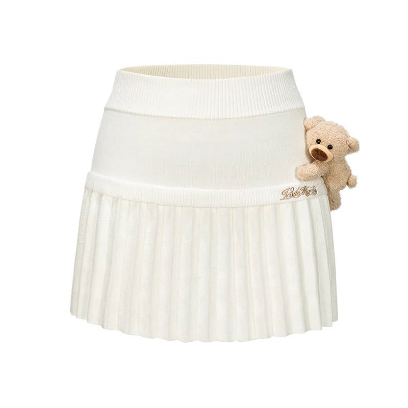13DE MARZO Doozoo Knitted Pleated Skirt