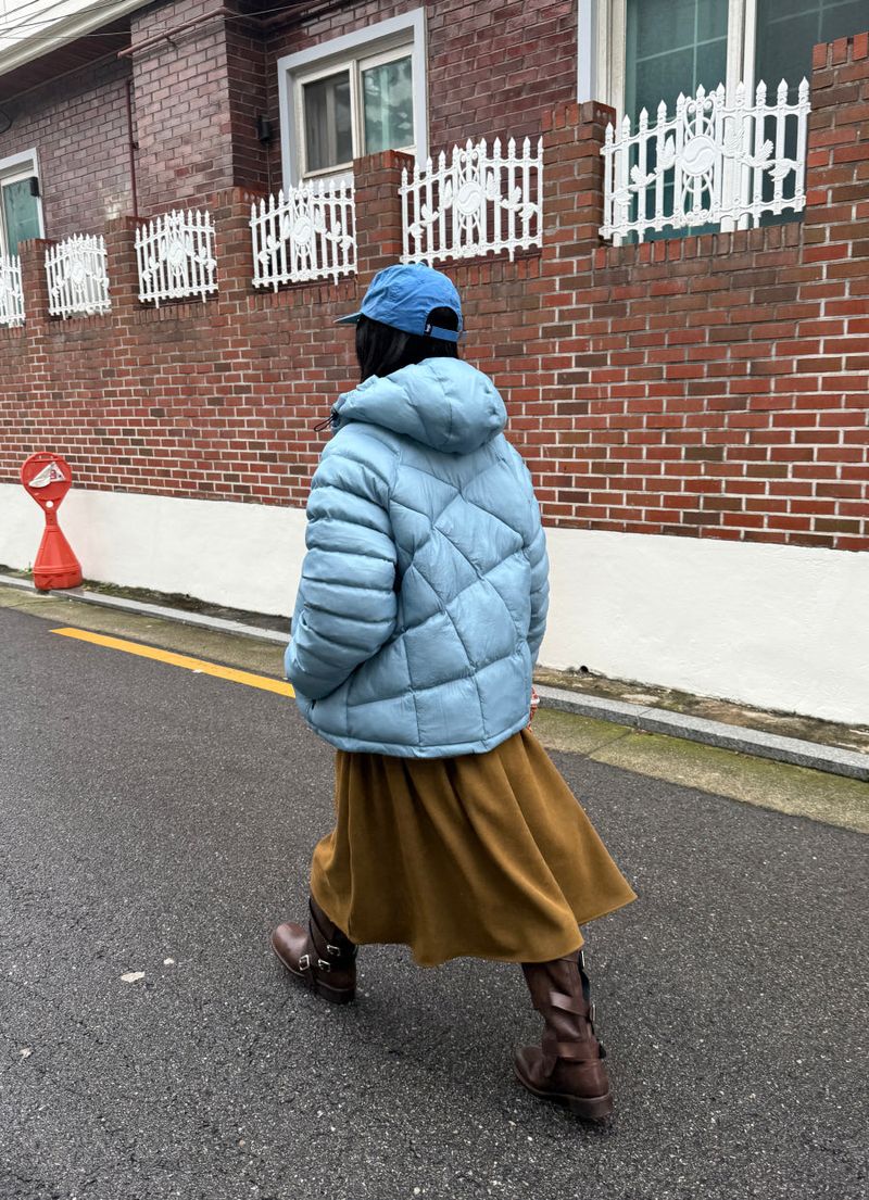 cross padding jumper