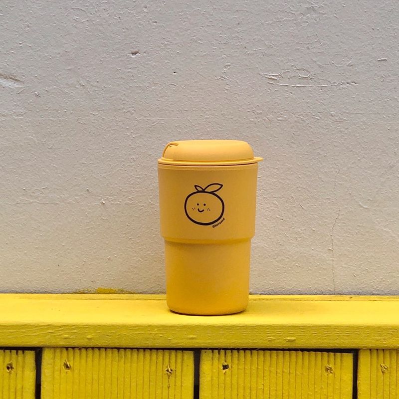 Tangerine reusable tumbler