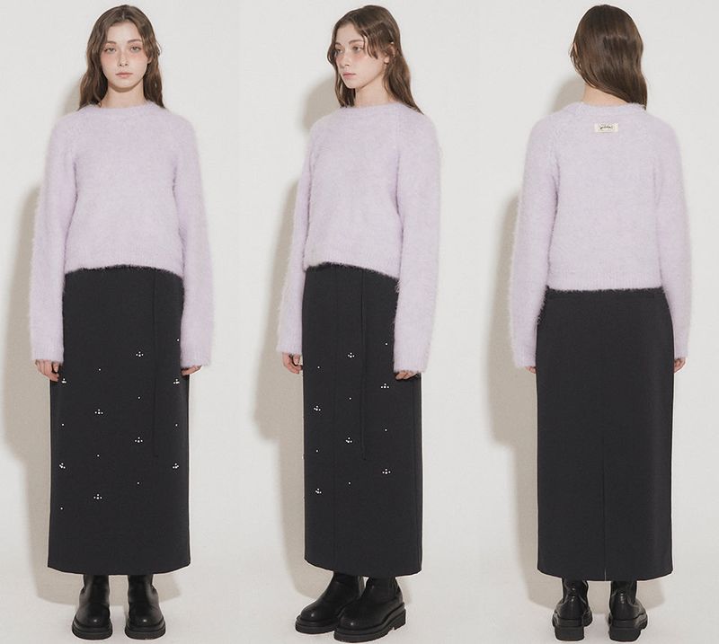 WOOL BRUSHED SWEATER [VIOLET]