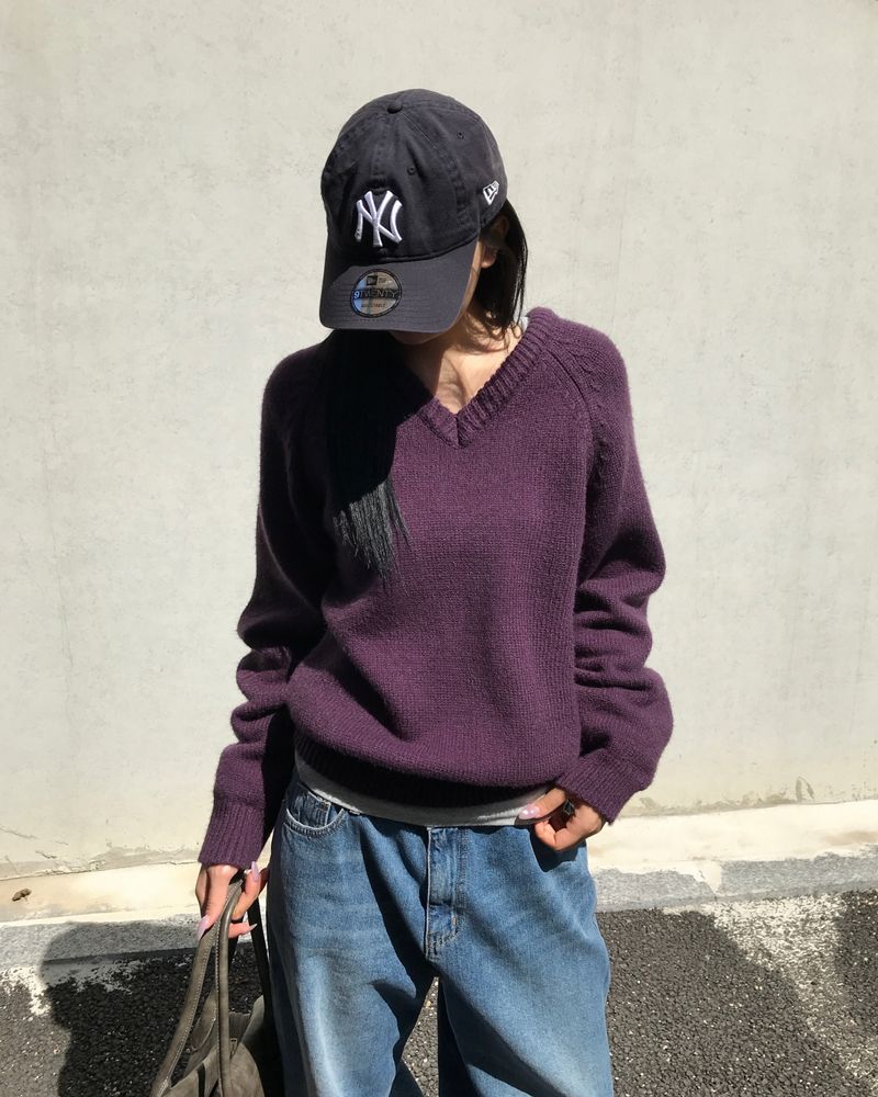 [ORIGINAL] Derr V-Neck Loose-Fit Knit