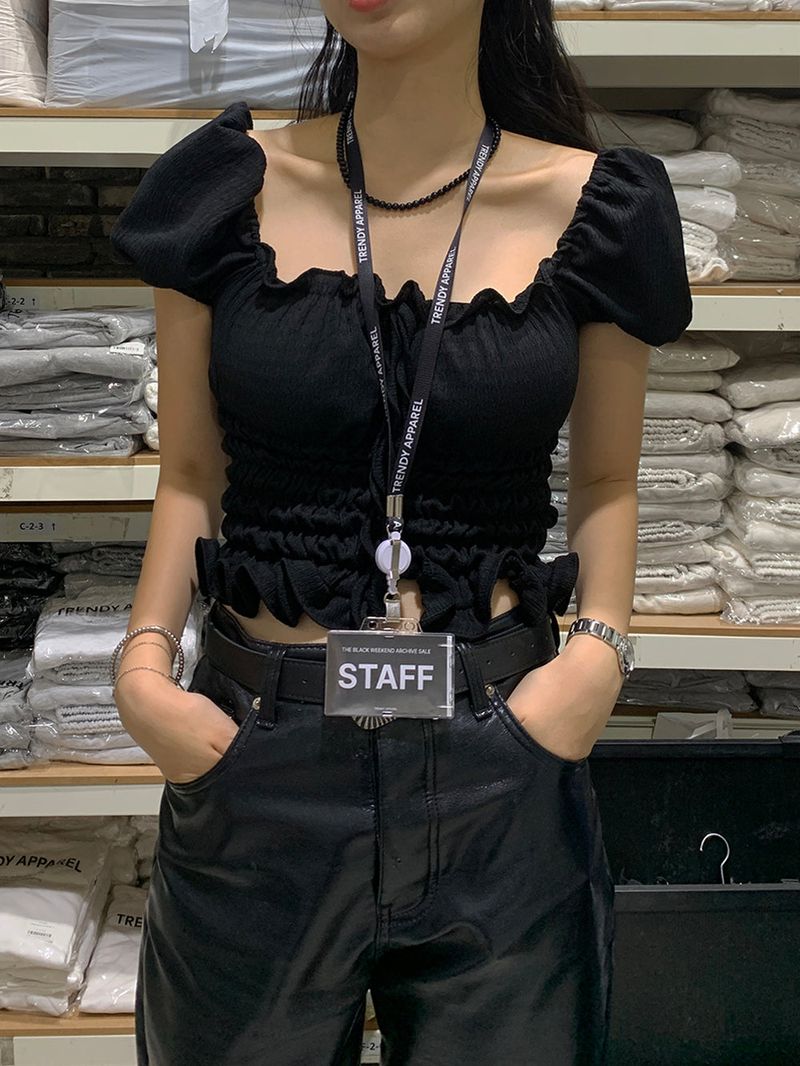 [MADE] AILLY SHIRRING PUFF BLOUSE