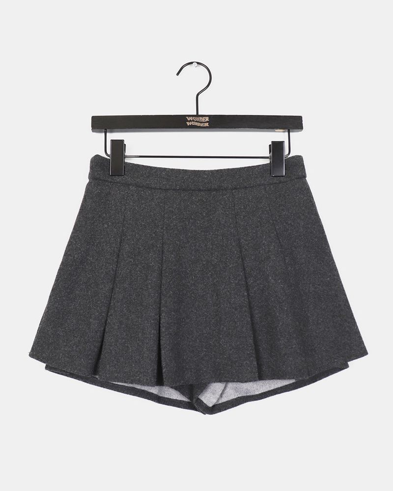 Cheekn woolen pintuck mini skirt