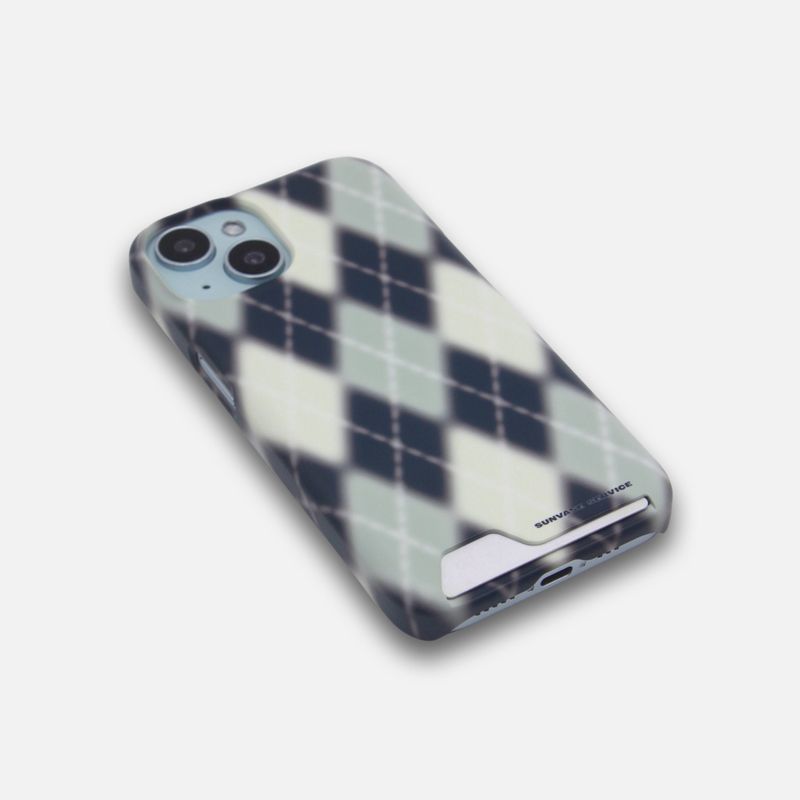 ARGYLE BLUR CASE_NAVY (matte card hard)