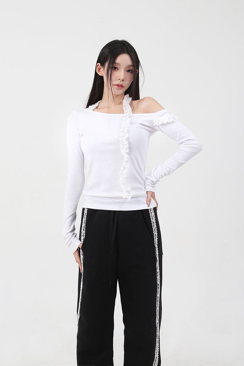 Frill Long Sleeve T-shirt
