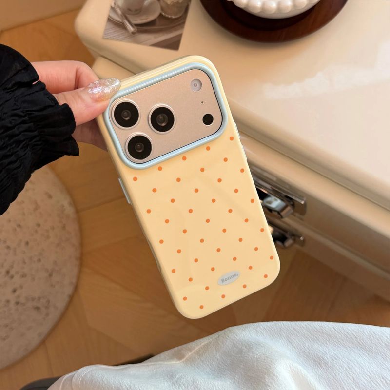 Macaron Polka Dot Color Frame iPhone-Compatible Case