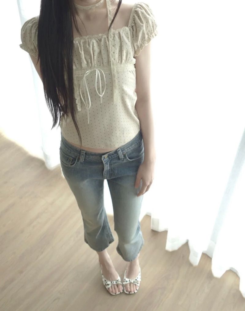 capri denim pants