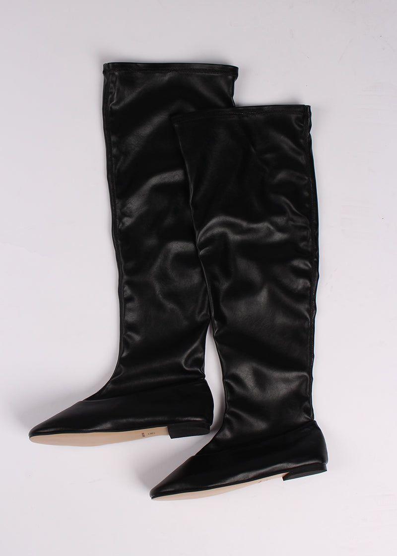 THIGH HIGH FLAT BOOTS