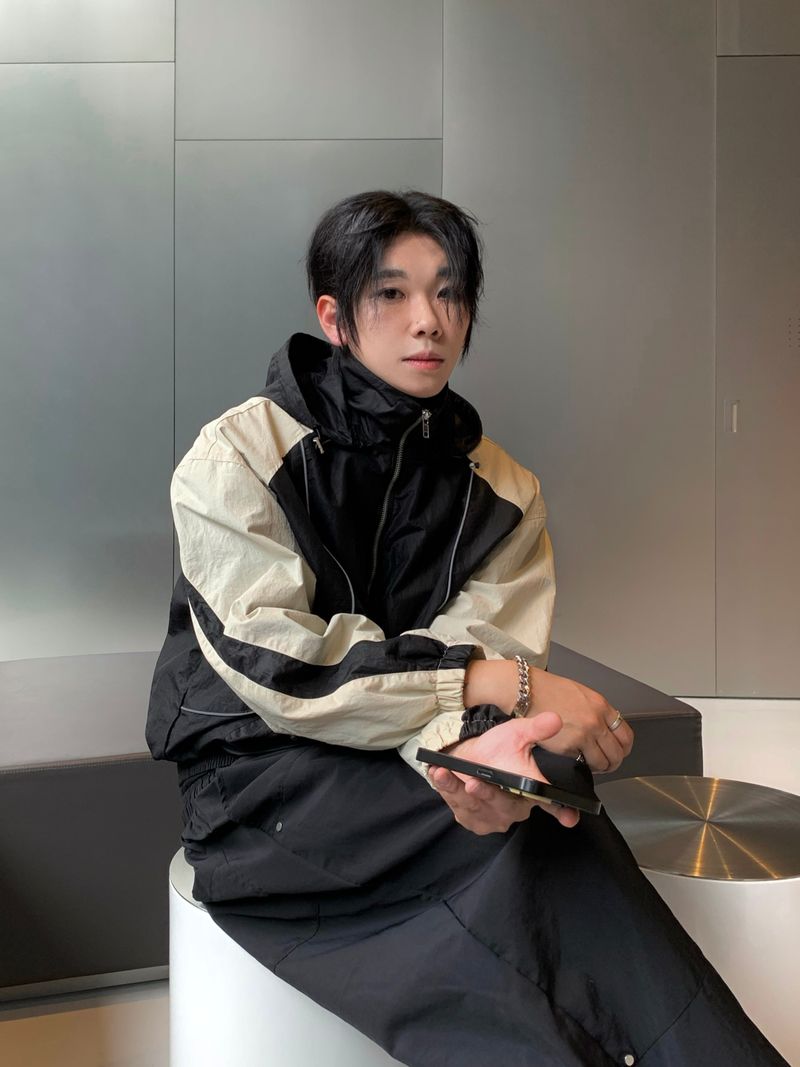 DISCERNMENT（ディサーンメント）の「Cynical Curve Nylon Windbreaker 2C（Jackets/Outerwear）」
