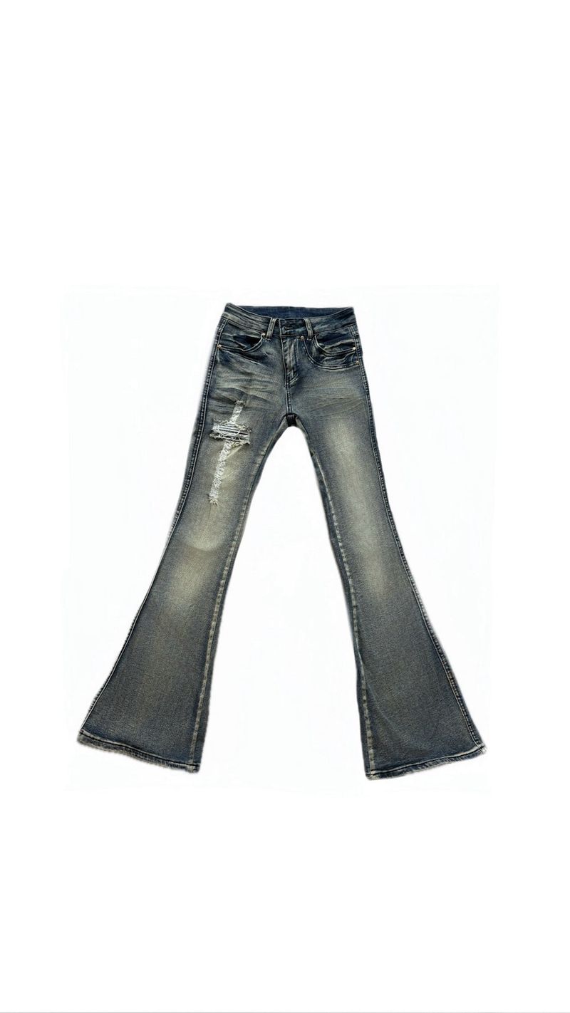 Cross Vintage Low-Rise Bootcut Jeans