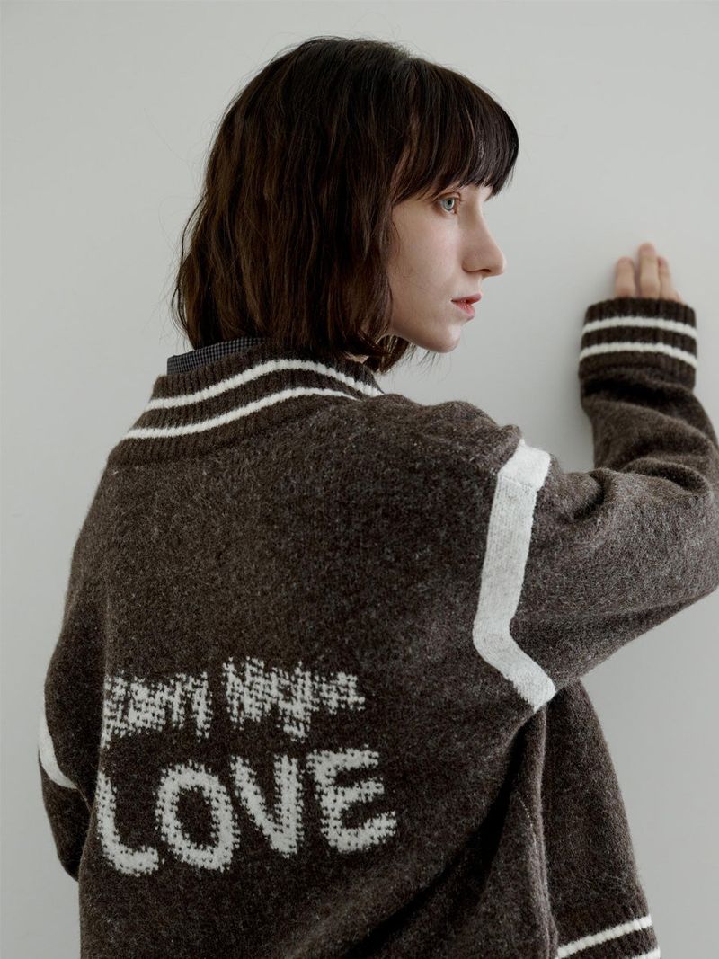 LETOILE LOVE STADIUM KNIT ZIP UP