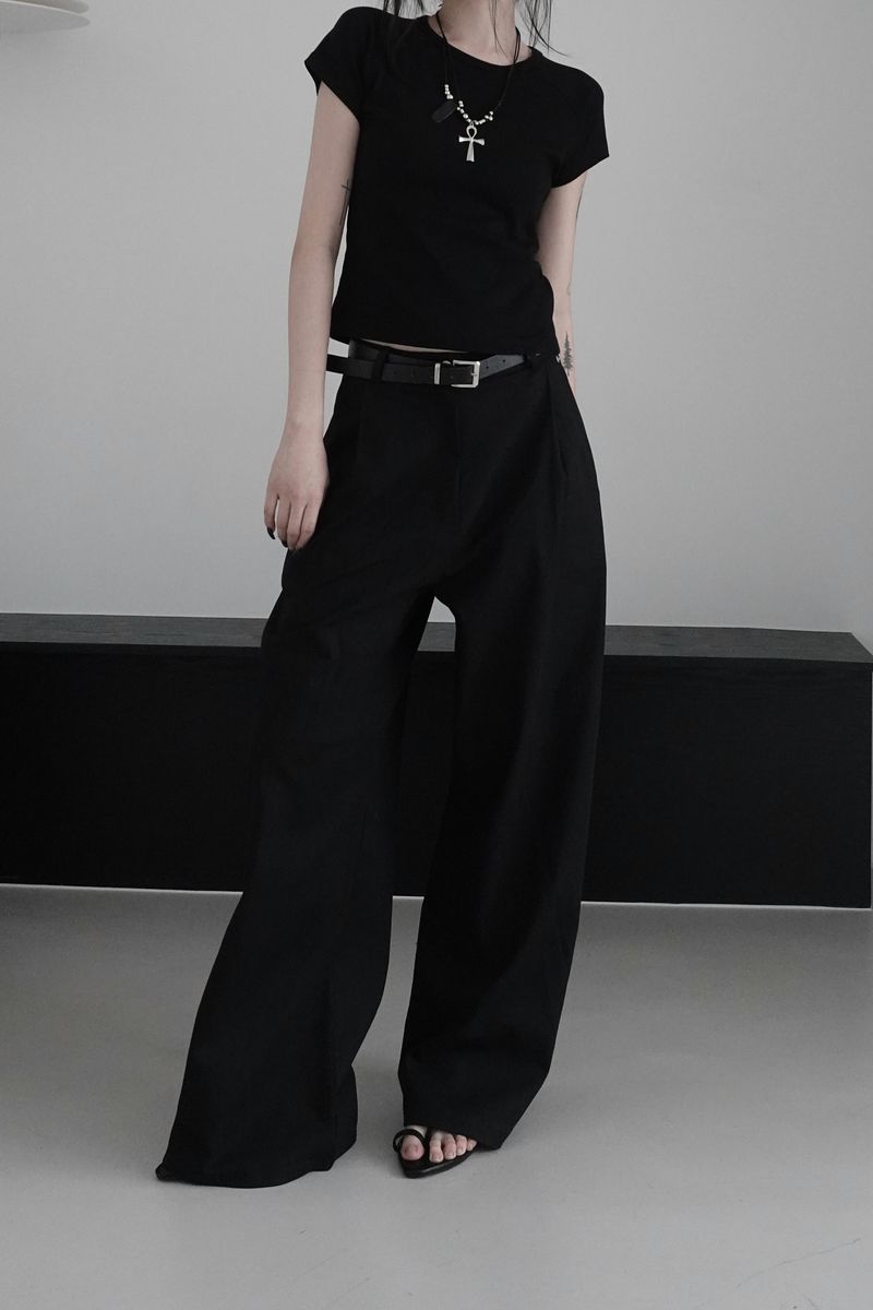 treed basic pants (2color)