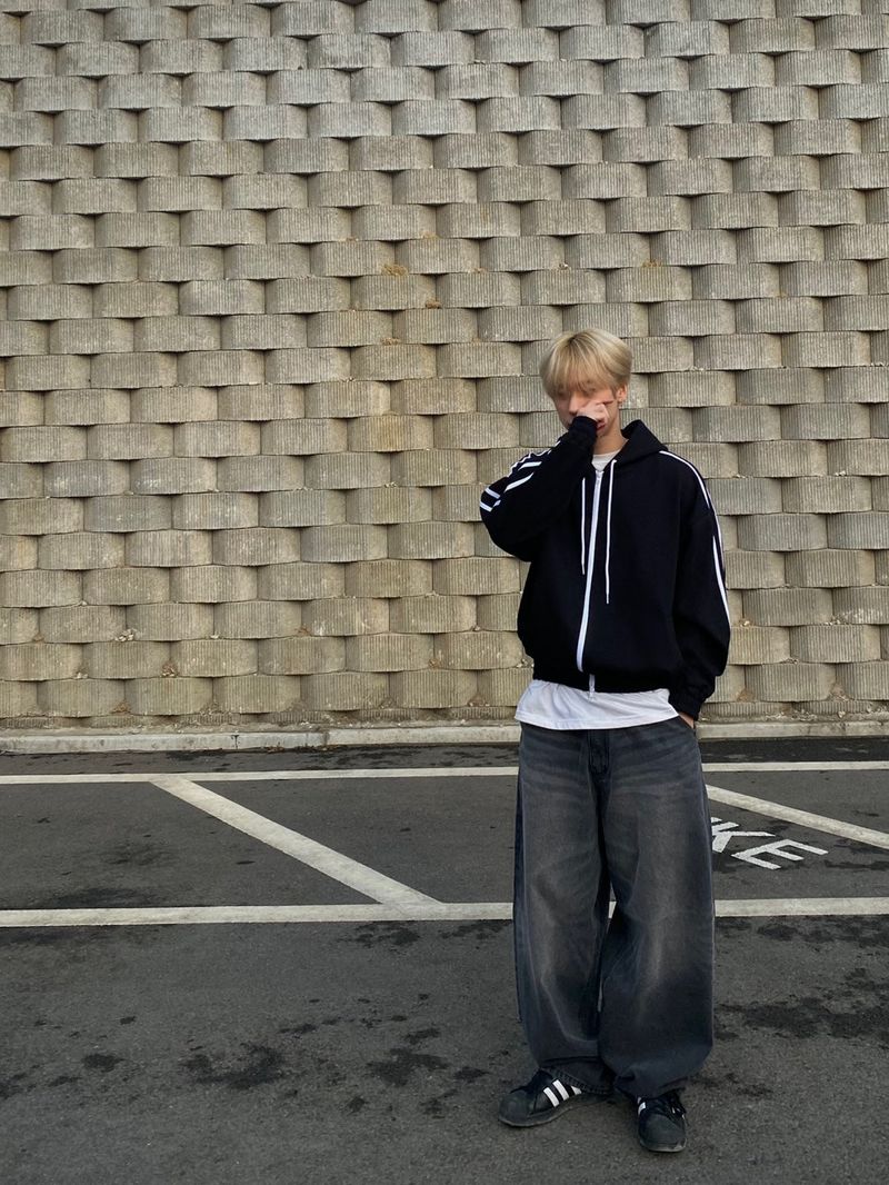 Brush denim balloon pants 2C