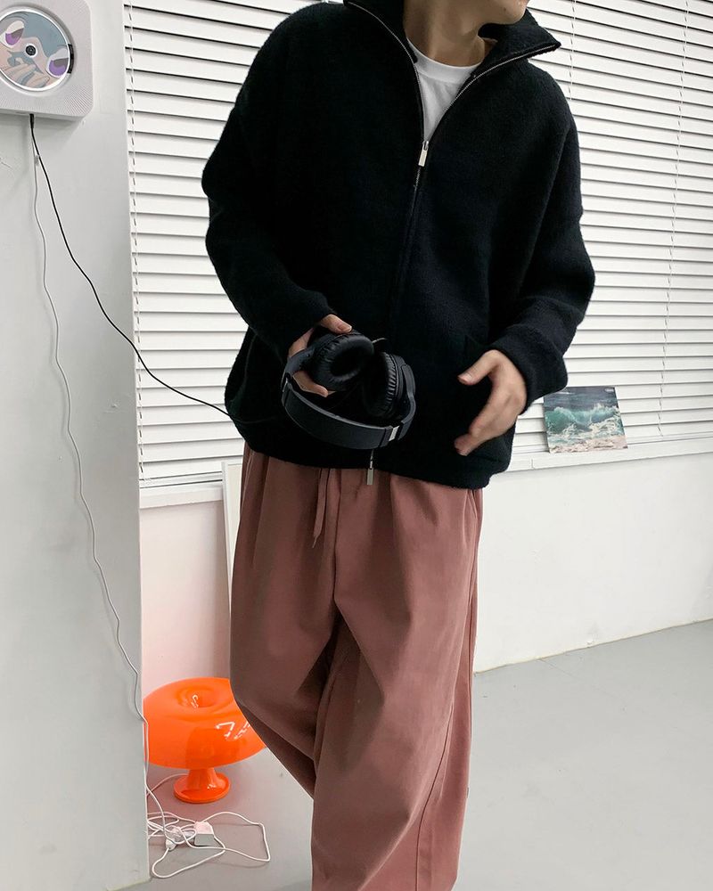 RU Two-way Wool Knit Zip-Up (3 colors)