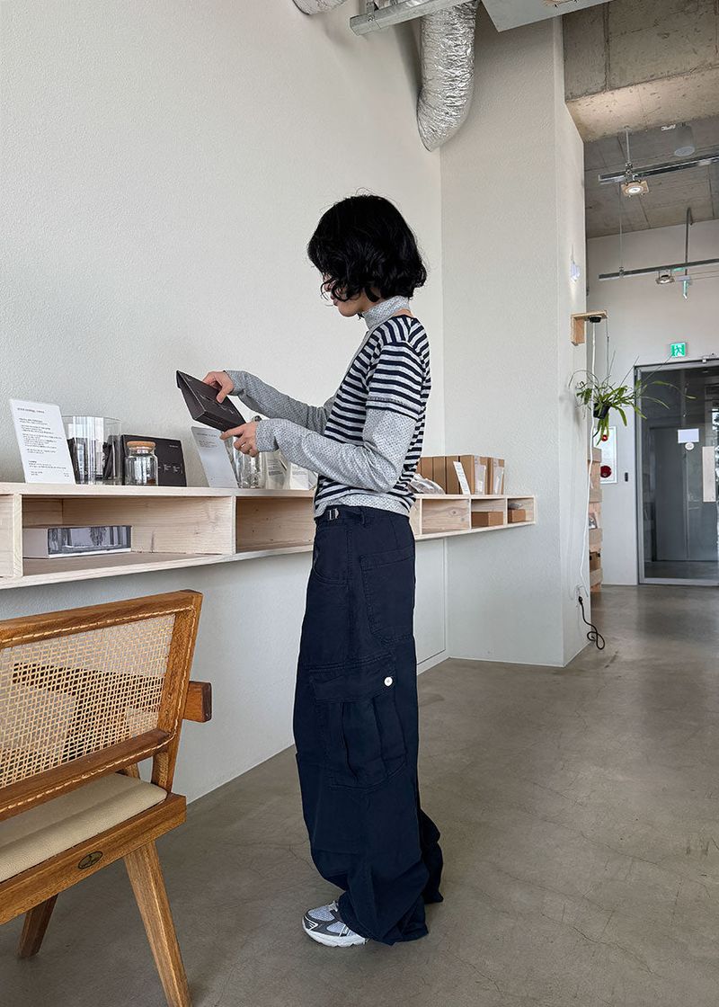 POCKET BUTTON CARGO PANTS
