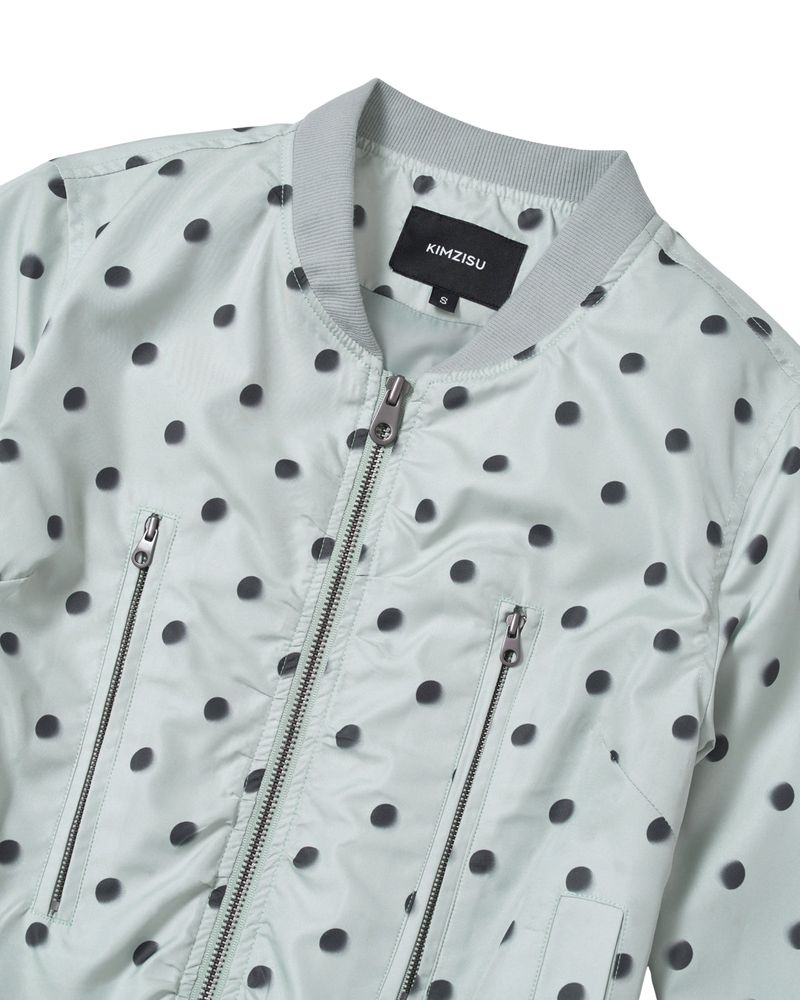 Dot Graphic Windbreaker _ GREY