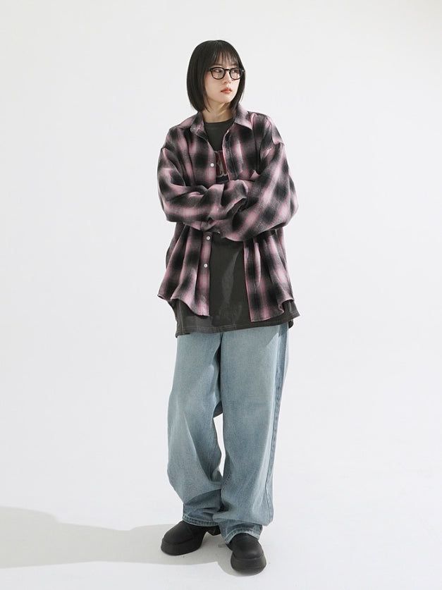 Spray check shirt