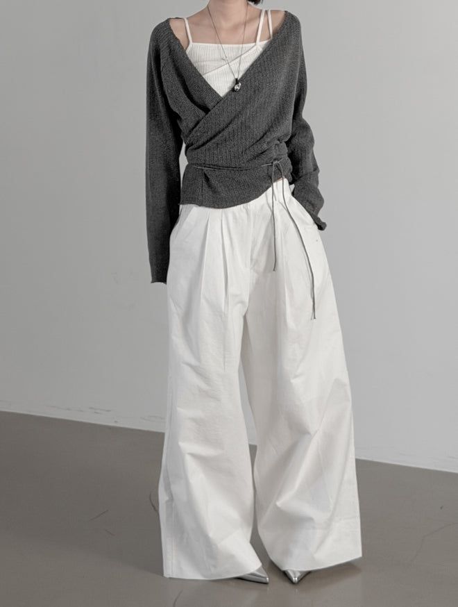 Rael Strap Knit Wrap Cardigan
