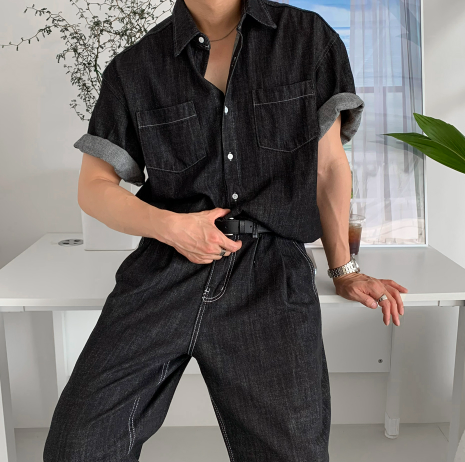 【Setup】Aiden Solid Linen Denim Setup