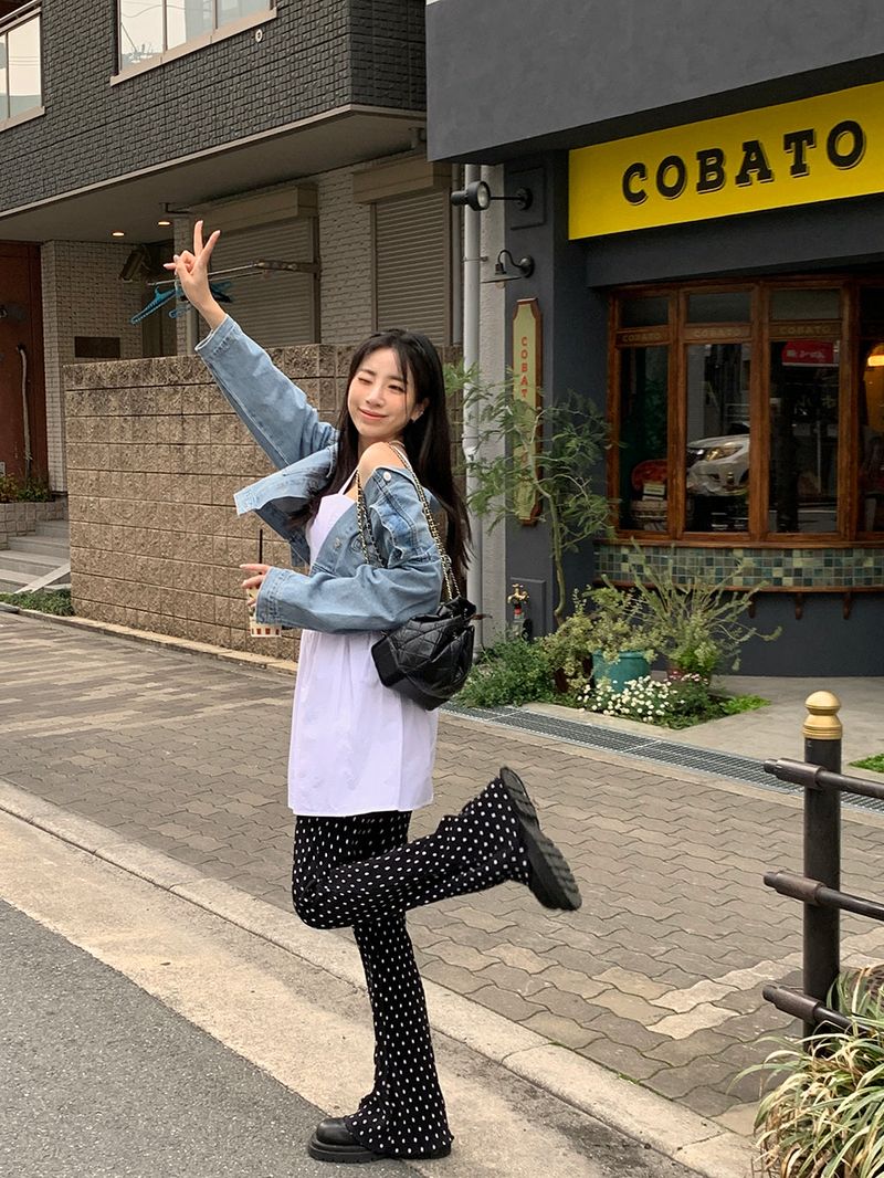 TRENDY APPAREL（トレンディー アパレル）の「[MADE] Dot Pleated Long Bootcut Pants（Pants）」