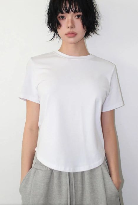 モダール ラウンドヘム Tシャツ