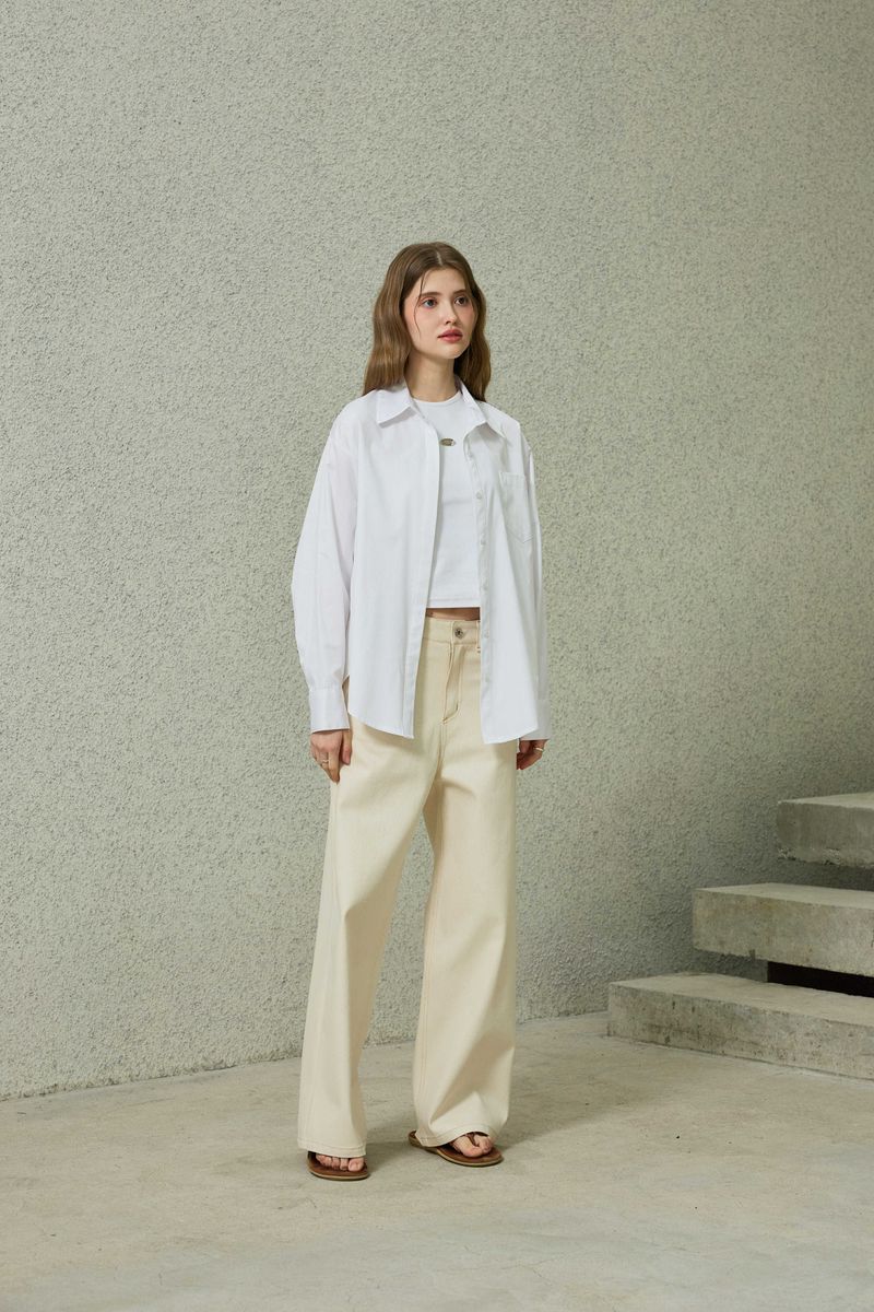 NOAH WIDE PANTS / BEIGE