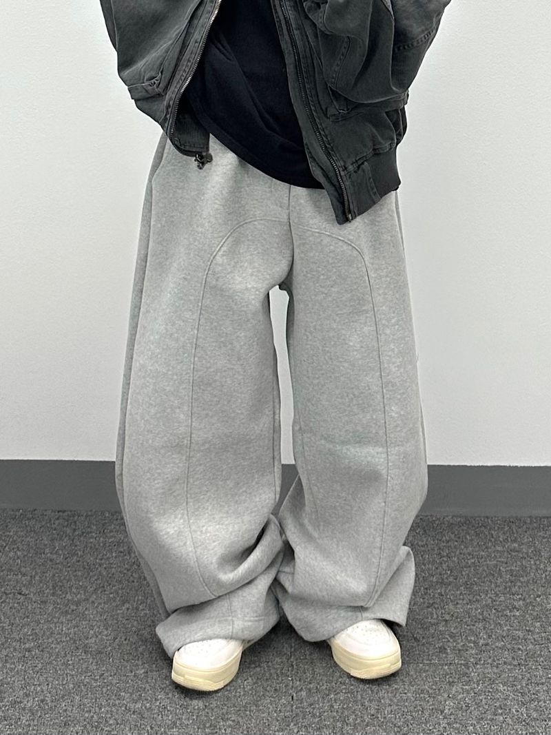 hip-hop curved cut pants